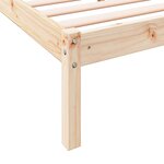 vidaXL Cadre de lit extra long sans matelas 100x220 cm bois massif pin