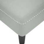 vidaXL Fauteuil long et coussin et accoudoir droit gris clair velours