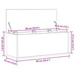 Boîte de rangement vidaXL en Chêne Artisan 90x35x35 cm en bois d'ingénierie