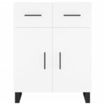 vidaXL Buffet haut Blanc 69 5x34x180 cm Bois d'ingénierie