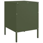 vidaXL Tables de chevet 2 Pièces vert olive 36x39x50 5 cm acier