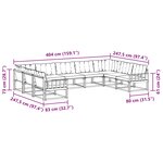 vidaXL Ensemble de canapés d'extérieur 9 pc Blanc et crème