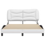 vidaXL Cadre de lit avec LED sans matelas Hvar blanc 140x200 cm