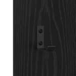vidaXL Porte-manteau mural Montage mural Chêne noir 30 x 1.5 x 80 cm