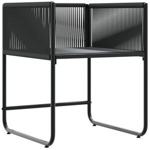vidaXL Chaises de Jardin avec Coussins 4 Pièces Noir Rattan Poly