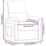 vidaXL Fauteuil inclinable Noir Tissu