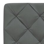 vidaXL Lit avec matelas gris foncé 180x200 cm tissu