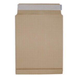 Lot de 50 enveloppes pochettes kraft armé à soufflet marron 260 x 330 + 30 mm