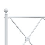 vidaXL Cadre de lit métal avec tête de lit/pied de lit blanc 90x200 cm