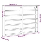 vidaXL Armoire à vitrine sonoma gris 80x8 5x58 cm bois d'ingénierie