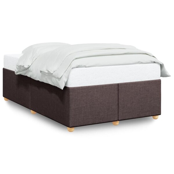 vidaXL Cadre de lit marron foncé 120x190 cm tissu