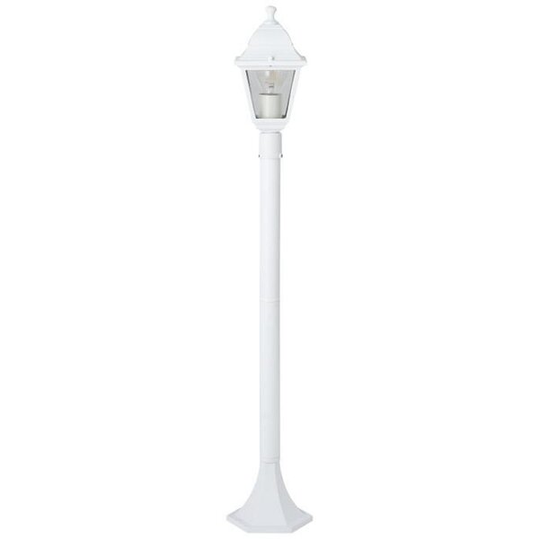 Lampadaire extérieur Nissie - Blanc - Métal/Verre - E27 60W - IP44