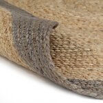vidaXL Tapis fait à la main Jute avec bord gris 120 cm