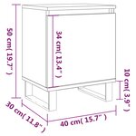vidaXL Tables de chevet 2Pièces chêne sonoma 40x30x50cm bois d'ingénierie