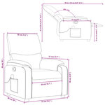 vidaXL Fauteuil de massage inclinable noir tissu