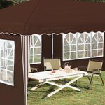 vidaXL Tente de fête pop-up 575 x 289 x 245 cm Marron