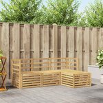 vidaXL Ensemble de canapés d'extérieur 4 pc Blanc Bois d'Acacia Massif