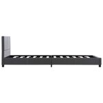 vidaXL Cadre de lit Gris Similicuir 100 x 200 cm