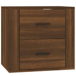 vidaXL Table de chevet murale Chêne marron 50x36x47 cm