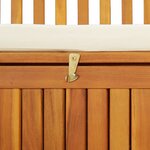 vidaXL Banc de rangement de jardin Bois d'acacia solide 120x63x84 cm