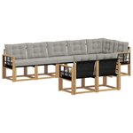 vidaXL Ensemble de canapés d'extérieur 8 pc Blanc et gris clair
