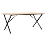 vidaXL Table à manger cadre en X 180x90x75 cm bois de pin massif acier