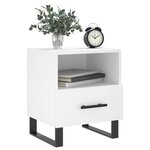 vidaXL Tables de chevet 2 Pièces blanc 40x35x47 5 cm bois d’ingénierie