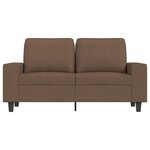 vidaXL Canapé à 2 places Marron 120 cm Tissu