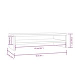 vidaXL Support de moniteur Blanc 50x24x13 cm Bois de pin solide