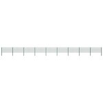 vidaXL Panneau de clôture avec poteaux Fer 15 3 x 0 8 m Vert