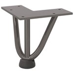 vidaXL Pieds en épingle à cheveux pour table basse 4 pièces Acier naturel 10 cm Acier massif