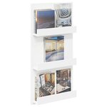 vidaXL Étagère à magazines Blanc 51 x 11 x 102 cm Bois d'ingénierie