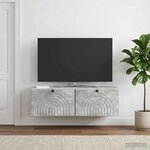 vidaXL Meuble TV mural Gris béton 99 x 41 x 30 cm Bois d'ingénierie