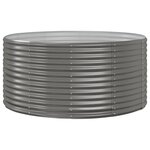 vidaXL Lit surélevé de jardin Gris 140x140x68cm Acier enduit de poudre