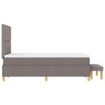 vidaXL Lit à ressorts avec tête de lit Taupe 190 x 120 cm tissu
