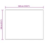 vidaXL Tapis en fausse Tafalla Crème 240 x 340 cm Polyester