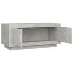 vidaXL Table basse gris béton 102x50x45 cm bois d'ingénierie