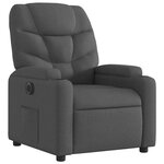 vidaXL Fauteuil inclinable électrique Noir Tissu
