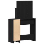 vidaXL Table de Toilette avec tiroir Chêne noir 86.5 x 35 x 136 cm