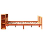 vidaXL Lit bibliothèque sans matelas cire marron 140x200 cm pin massif