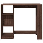 vidaXL Table de bar avec étagère chêne marron bois d'ingénierie