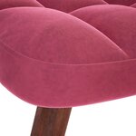 vidaXL Chaise de relaxation avec tabouret Bordeaux Velours
