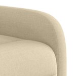 vidaXL Fauteuil de massage inclinable Crème Tissu