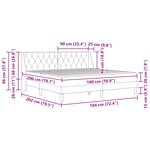 vidaXL Cadre de lit avec matelas Gris clair 180 x 200 cm Velours