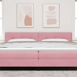 vidaXL Tête de lit avec tête de lit Rose 200 cm Cuir synthétique