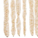 vidaXL Rideau anti-mouches beige et blanc 100x230 cm chenille