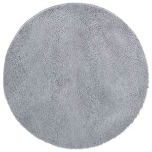 vidaXL Tapis shaggy à poils longs NAVARRA gris argenté 120x120 cm