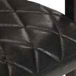 vidaXL Chaises à manger cantilever lot de 4 noir cuir véritable