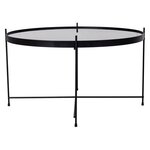 House Nordic Table basse Scarlett 70x40 cm Rond Noir