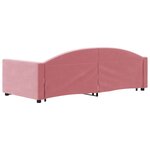 vidaXL Lit de jour avec lit gigogne rose 90x200 cm velours